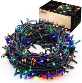 img 4 attached to 🎉 Enhance Your Celebrations with Epesl 11m Indoor/Outdoor Christmas String Lights - 110 LEDs, 8 Modes, Waterproof Fairy Lights for Thanksgiving Day, Halloween, Wedding, Patio & Home Decor - Colorful