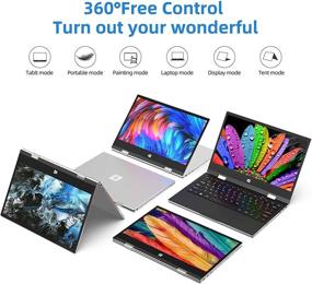 img 3 attached to 💻 Jumper 11.6 inch FHD Touchscreen Convertible Laptop: Windows 10, Intel Celeron Quad Core CPU, 6GB RAM, 128GB eMMC, 360 Degree Rotatable Ultrabook with 256GB TF Card Support