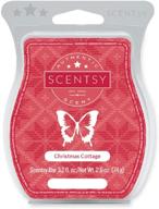 🎄 scentsy рождественская хижина: ароматическая бездымная свеча-подсвечник для воска для праздничной атмосферы - 3,2 жидк. унций, 8 квадратов. логотип