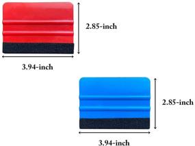 img 1 attached to 🚘 UTSAUTO Felt Edge Squeegee Car Wrapping Tool Kits - 4 Inch Vinyl Wrap Squeegee for Precise Installation of Car Vinyl, Window Tint, Wallpaper, Decal Stickers - Set of 4 Tools