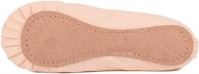 img 3 attached to 🩰 Girls/Toddlers/Kids Full Sole Canvas Ballet Shoes - Ambershine Ballet Slippers with Satin Ribbon for Better Fit and Dance Performance