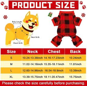 img 3 attached to 🐶 Christmas Dog Pajamas Suit: 3-Piece Set for Festive Pet Clothing and Holiday Decorations