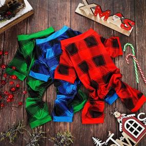 img 1 attached to 🐶 Christmas Dog Pajamas Suit: 3-Piece Set for Festive Pet Clothing and Holiday Decorations