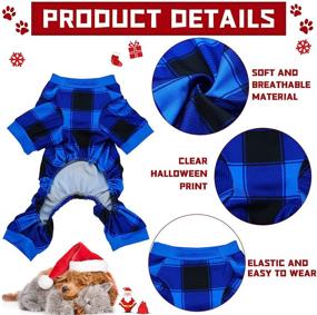img 2 attached to 🐶 Christmas Dog Pajamas Suit: 3-Piece Set for Festive Pet Clothing and Holiday Decorations