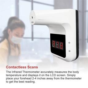 img 1 attached to Revolutionize Health Monitoring: Wall-Mounted Bluetooth Body Thermometer with Non-Contact Forehead Fever Detection for Schools, Offices, Shops (Includes Rechargeable Battery)