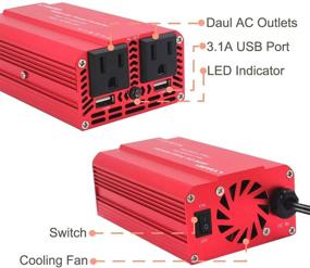 img 1 attached to 💡 LVYUAN 500W Car Power Inverter: Convert DC 12V to 110V AC with Dual USB Car Adapter