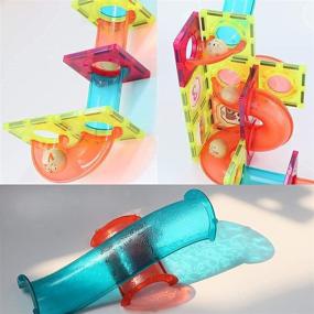 img 1 attached to Unleash Creativity with APCHFIOG Magnetic Tiles Marble Run: Endless Building Possibilities Await!