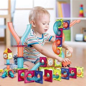 img 2 attached to Unleash Creativity with APCHFIOG Magnetic Tiles Marble Run: Endless Building Possibilities Await!