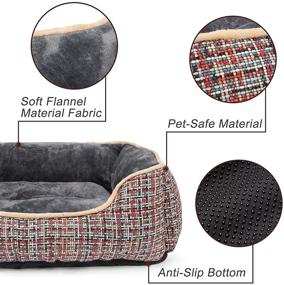 img 3 attached to JOEJOY Rectangle Dog Bed: Orthopedic Sofa for Medium Dogs - Soft, Washable, Non-Slip - Available in Multiple Sizes