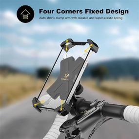 img 3 attached to 🚲 Visnfa Bike Phone Mount Stainless Steel Clamp Arms, Anti-Shake & Stable 360° Rotation Bike Accessories, Phone Holder for Smartphones GPS & Other Devices (4-7 inches)