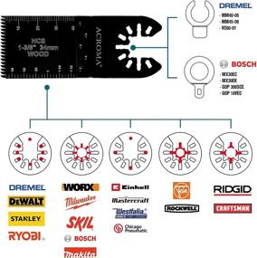 img 3 attached to Premium Acroma 25-Piece Wood Oscillating Tool Blades - Compatible with Top Brands DEWALT, Fein, BOSCH, Dremel, Craftsman & More! Quick Release Multitool Blades for Versatile Cutting