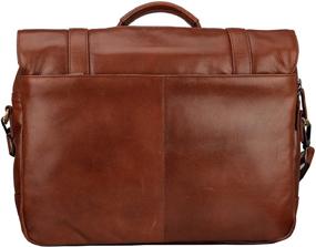 img 3 attached to Stylish and Versatile: Finelaer Brown 👜 Designer Leather Messenger Laptop Bag for Men