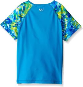 img 1 attached to 👚 Girls' Short Sleeve Printed Rashguard Swim Shirt by Speedo - Discontinued by Manufacturer