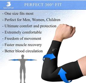img 2 attached to 🌞 Stay Cool and Protected: Cooling Arm Sleeves for Men & Women, UV Protective UPF 50, Tattoo Cover Up