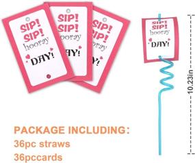 img 3 attached to 🥤 Crazy Loop Straws Plus Decorative Cards, 36-Pack - WFEXD Crazy Silly Colorful Reusable Drinking Straws Mega Pack, BPA and PFOA Free