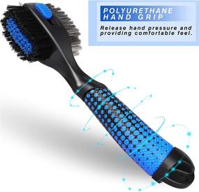 img 2 attached to CHAMPKEY Premium Polyurethane Golf Brush Star Series: Oversized Brush Head, Comfortable Grip, and Retractable Groove Cleaner for Superior Club Cleaning