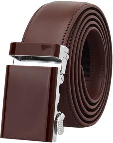 img 4 attached to 👔 Falari XL44 Men's Genuine Leather Automatic Red Accessories and Belts