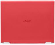 🔴 mcover hard shell case for acer spin 5 sp513-54n series windows convertible laptop (2020, 13.5") - acerspin5-sp513 red logo