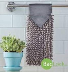img 1 attached to 🟦 Graphite Gray Norwex Chenille Hand Towel with BacLock Technology