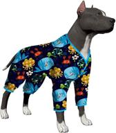 printed stretch jersey knit marine family dog pajamas by lovinpet 🐶 - lightweight pullover pet pajamas with full coverage - large dog onesie jumpsuit логотип