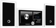 🎵 auna stereosonic microsystem - front-loading cd player, bluetooth, fm tuner, usb port, 2 stereo speakers, remote control- black logo