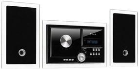 img 4 attached to 🎵 AUNA Stereosonic Microsystem - Front-Loading CD Player, Bluetooth, FM Tuner, USB Port, 2 Stereo Speakers, Remote Control- Black
