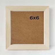 🖼️ 6x6 solid wood photo frame: eco-friendly, paint-free design with protection panel for wall or tabletop display логотип