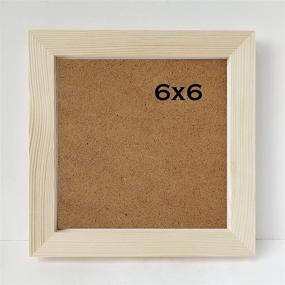 img 4 attached to 🖼️ 6x6 Solid Wood Photo Frame: Eco-Friendly, Paint-Free Design with Protection Panel for Wall or Tabletop Display