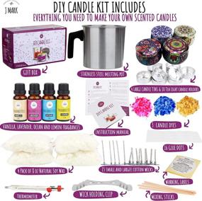 img 3 attached to Complete DIY Candle Making Kit for Adults – 66 PCS with 4 Decorative Candle Tins, 10 Tealight Candle Tins, Soy Wax, Dye, Fragrance Oils, Cotton Wicks, Melting Pot, and Wick Holder – Arts, Crafts, and Candle-Making Supplies