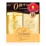 🌸 shiseido tsubaki premium repair floral fruity shampoo & conditioner set - 490ml/16.56oz each: revive and nourish your hair logo