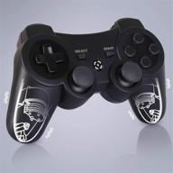 upgraded p-3 wireless gaming controller with high-precision joystick and dual motors (black) logo