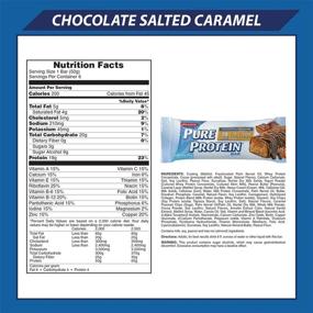 img 3 attached to Pure Protein Bars: Fuel Your Energy with Nutritious, Low Sugar, Gluten Free Snacks - Chocolate Salted Caramel, 1.76oz, 6 Pack