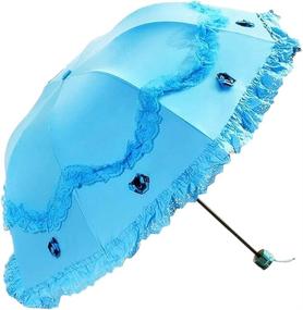 img 4 attached to Honeystore Princess Ultraviolet Proof Folding Umbrella Umbrellas and Folding Umbrellas