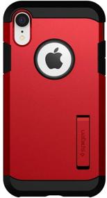 img 1 attached to 🔴 Spigen Tough Armor Military Grade iPhone XR Case 6.1 inch - Red: A Sturdy and Durable Choice