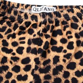 img 2 attached to 🐆 QLIyang Girls' Clothing: Leopard Ruffle Leggings Bottoms