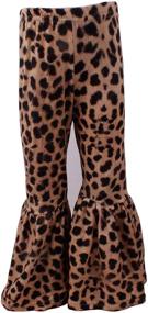 img 3 attached to 🐆 QLIyang Girls' Clothing: Leopard Ruffle Leggings Bottoms