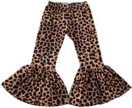 🐆 qliyang girls' clothing: leopard ruffle leggings bottoms logo