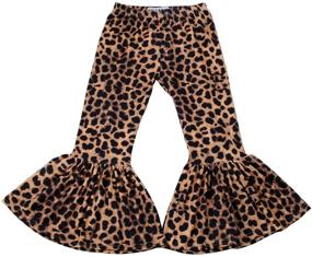 img 4 attached to 🐆 QLIyang Girls' Clothing: Leopard Ruffle Leggings Bottoms