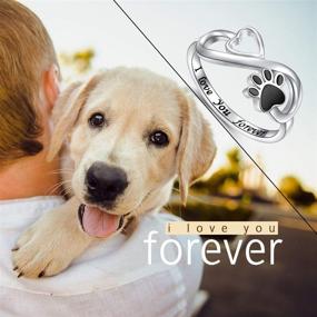 img 3 attached to 🐾 Puppy Pet Lovers Paw Print Ring: 925 Sterling Silver Animal Jewelry for Pet Owners - Perfect Gift for Pet Loving Friends & Families