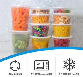 img 1 attached to 🍱 Convenient EDI Deli Food Storage Containers with Lids - 50 Sets (8oz) for Easy Organization and Freshness