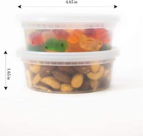 img 3 attached to 🍱 Convenient EDI Deli Food Storage Containers with Lids - 50 Sets (8oz) for Easy Organization and Freshness