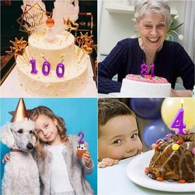 img 1 attached to 🎂 XNOVA Numeral Birthday Candles: Decorative Event & Party Supplies for Children's Parties