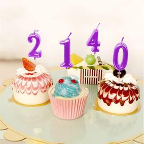 img 2 attached to 🎂 XNOVA Numeral Birthday Candles: Decorative Event & Party Supplies for Children's Parties