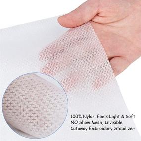 img 3 attached to 🧵 Simthread Fusible No Show Mesh Cut Away Stabilizer Backing Interlining for Embroidery and Sewing - Lightweight 1.9 oz 12&#34; x 10 Yards/Roll