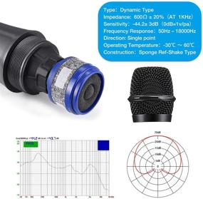 img 2 attached to 🎤 Микрофон для караоке Мауки МВм-5: Динамический кардиоидный проводной микрофон для пения, речи и мероприятий - серый.