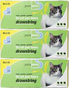 img 1 attached to 3 Packs of Pureness Large Drawstring Valu-Pak Cat Pan Liners - Includes 20 Count in Each Pack