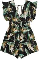 makemechic womens tropical belted ruffle women's clothing logo