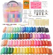 🎨 complete 60-color polymer clay kit: farielyn-x, soft oven bake modeling clay set with 19 tools and 10 accessories [non-stick, non-toxic, ideal gift for kids, 4.7lb total] logo
