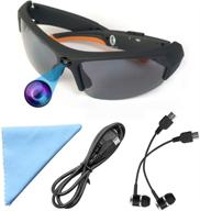 🕶️ bluetooth sunglasses camera: full hd 1080p video recorder with headset, uv protection polarized lens - perfect for men's sports, riding, and traveling - 32gb memory included logo