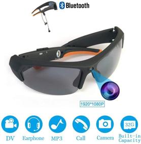 img 3 attached to 🕶️ Bluetooth Sunglasses Camera: Full HD 1080P Video Recorder with Headset, UV Protection Polarized Lens - Perfect for Men's Sports, Riding, and Traveling - 32GB Memory Included